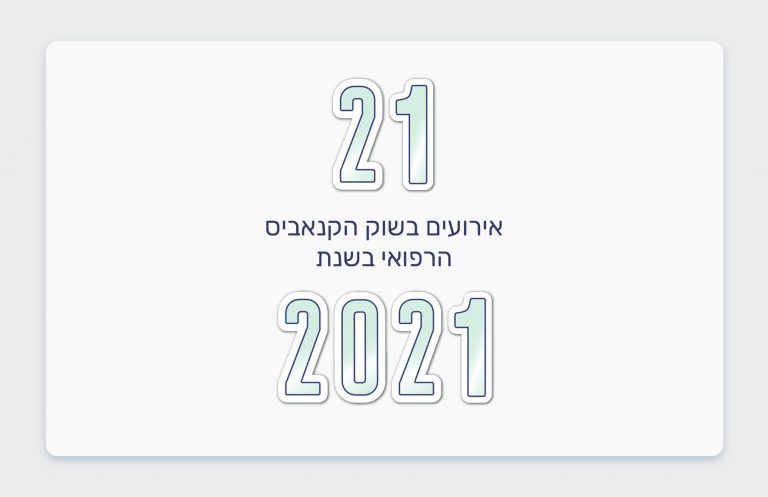 21 אירועים משנת 2021 החולפת בשוק הקנאביס הרפואי בישראל