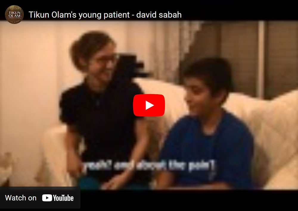 דוד סבח, ילד שחולה במחלה אונקולוגית ומטופל תיקון עולם