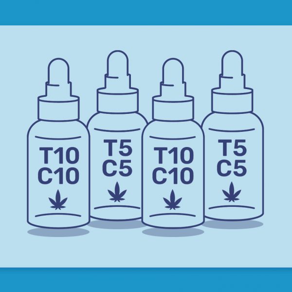 קנאביס מאוזן: שמני קנאביס רפואי מאוזנים בקטגוריות T10/C10 ו-T5/C5