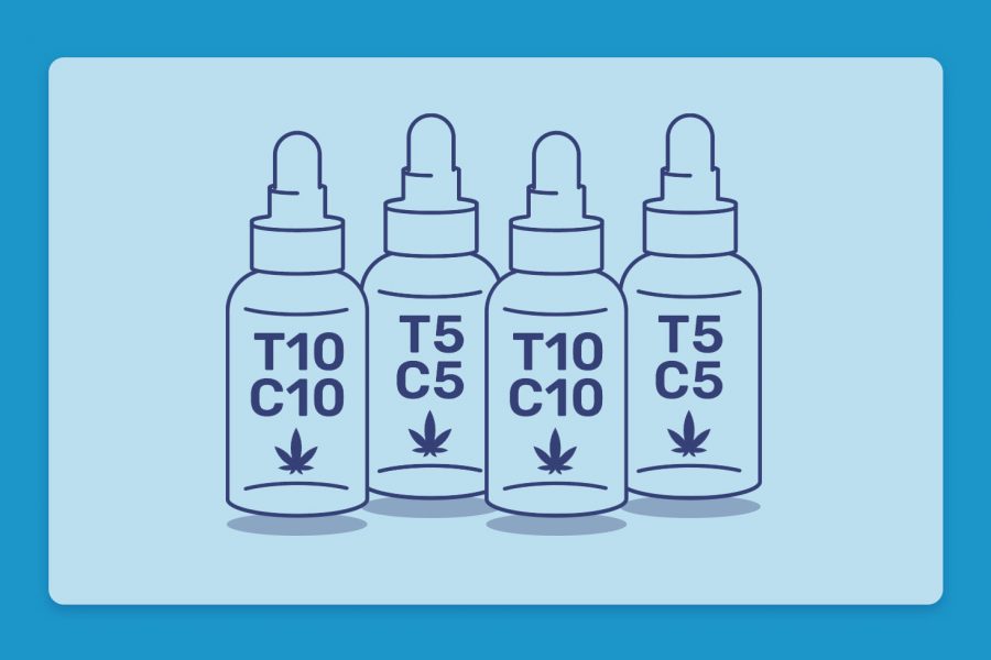 קנאביס מאוזן: שמני קנאביס רפואי מאוזנים בקטגוריות T10/C10 ו-T5/C5