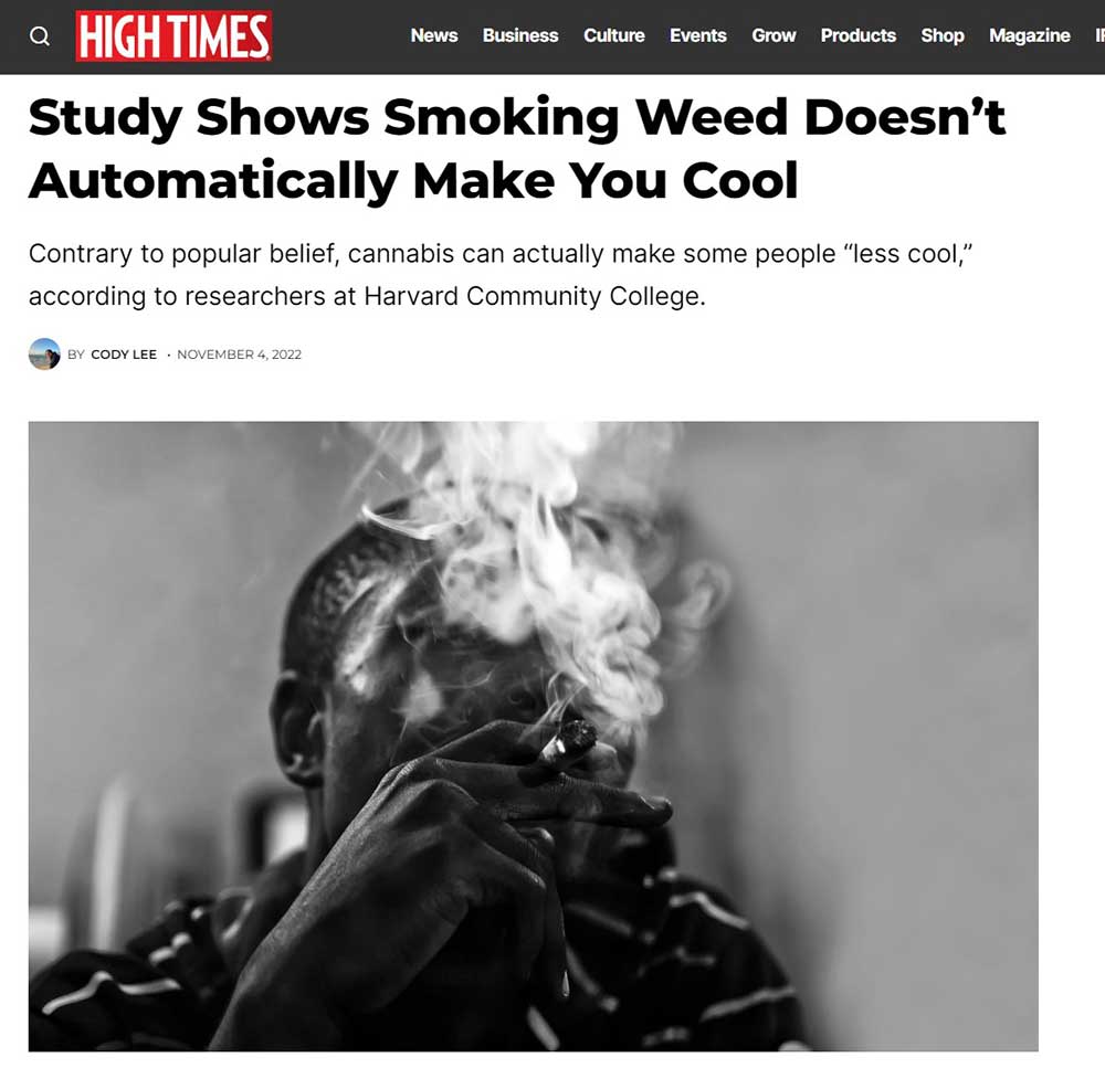 מחקר ה"מגניבות" שפרסם מגזין High Times