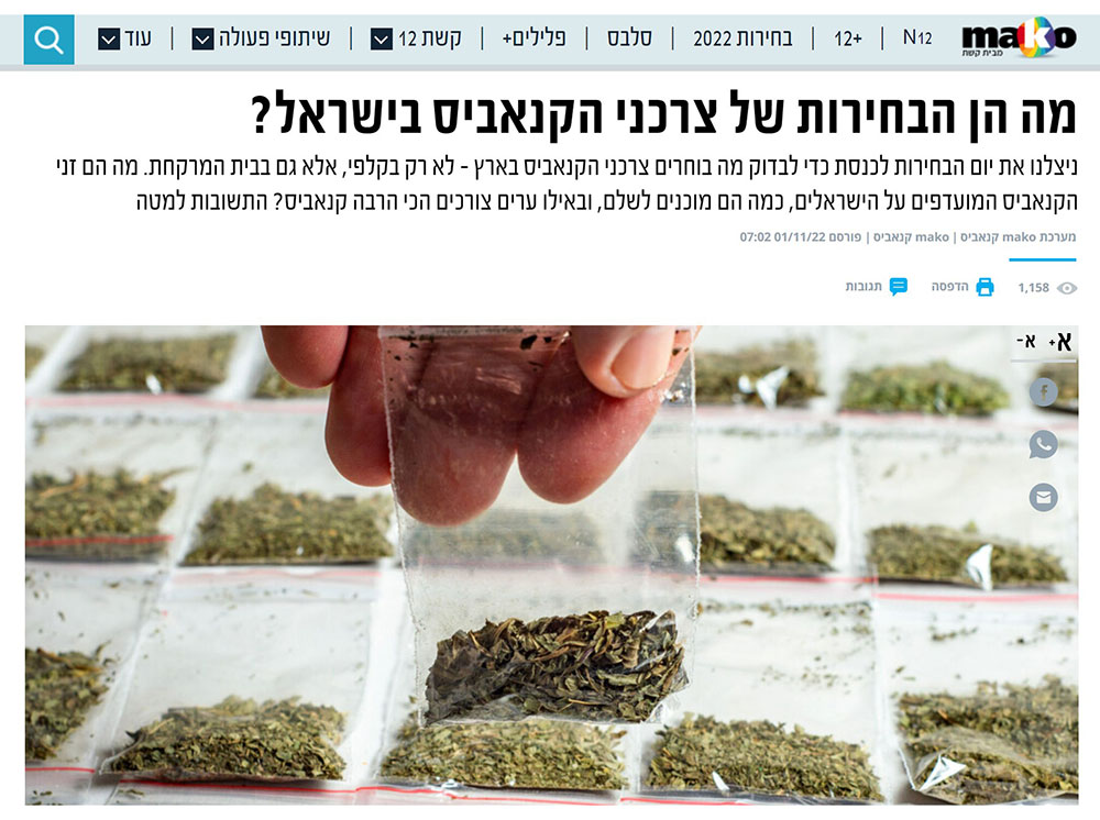 מה הן הבחירות של צרכני הקנאביס בישראל? כתבה של מאקו בשיתוף כאנביס